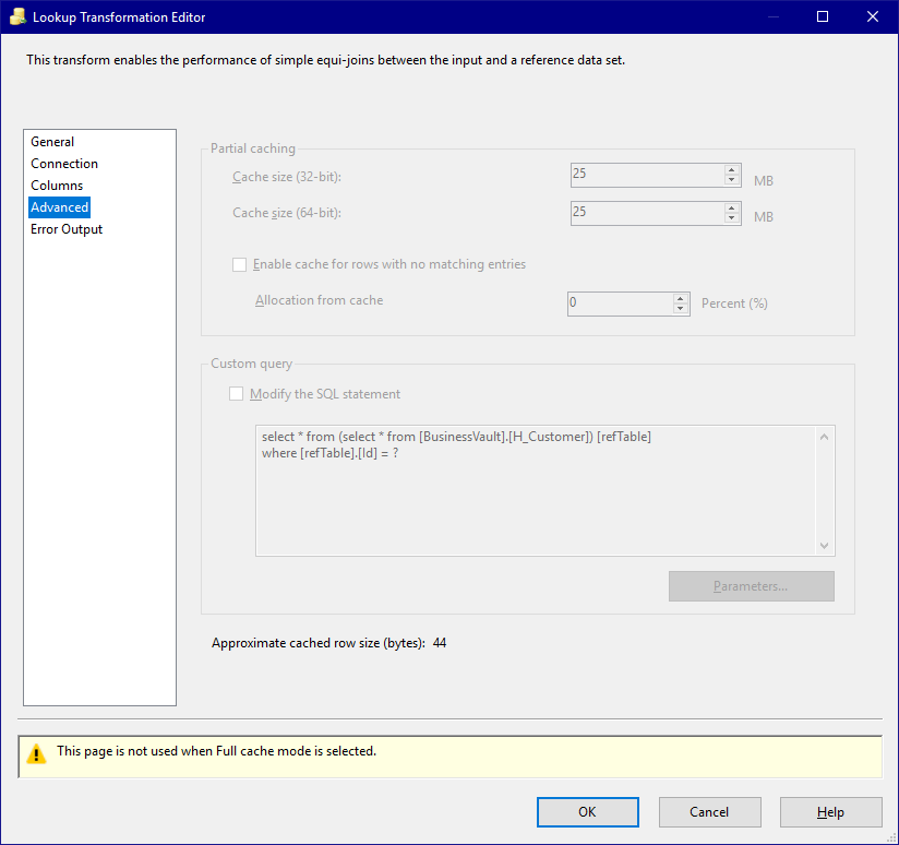 Output Lookup Advanced